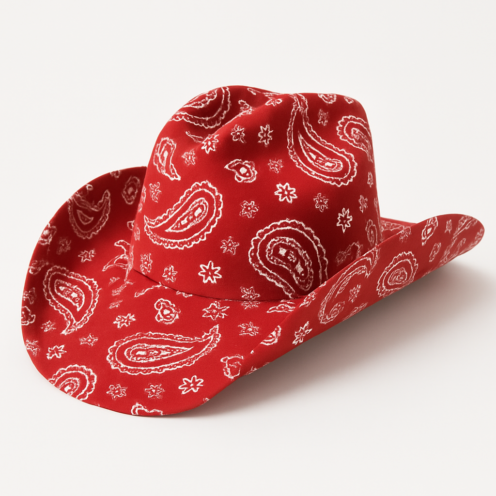 Red Bandana Cowboy Hat